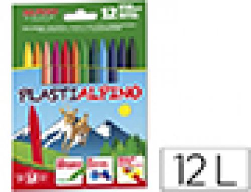 Lapis cera plastialpino caixa de 12 cores , Alpino , 77541 , 8413240578451
